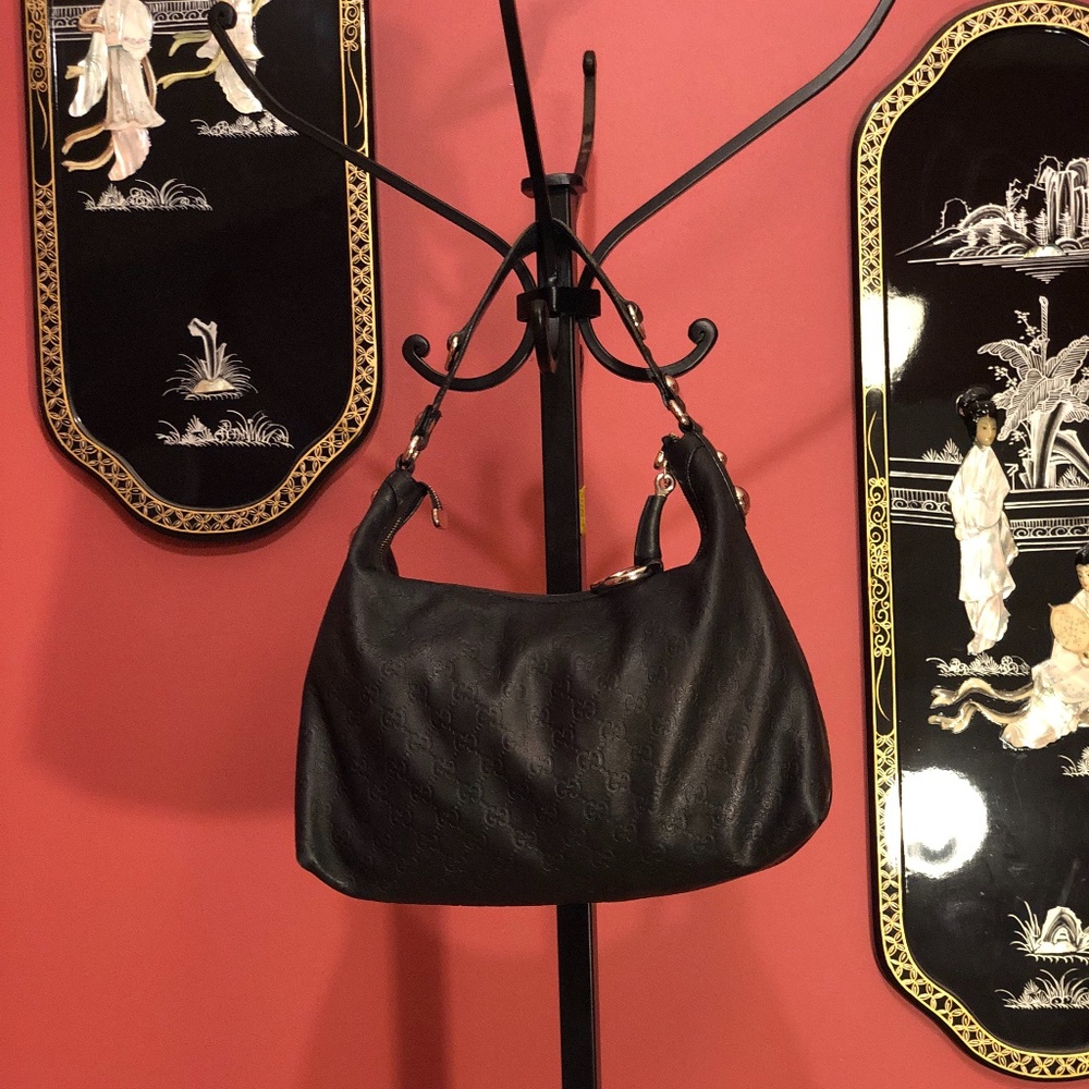 Gucci Black Calfskin Leather Hobo Bag - Picture 4 of 6